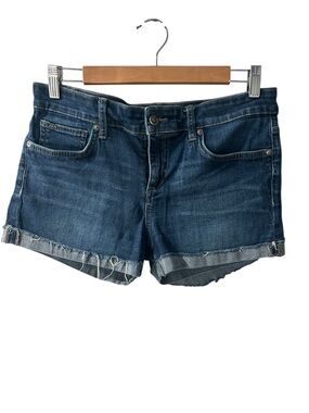 Best Friend Indigo Raw Cuff Denim Shorts